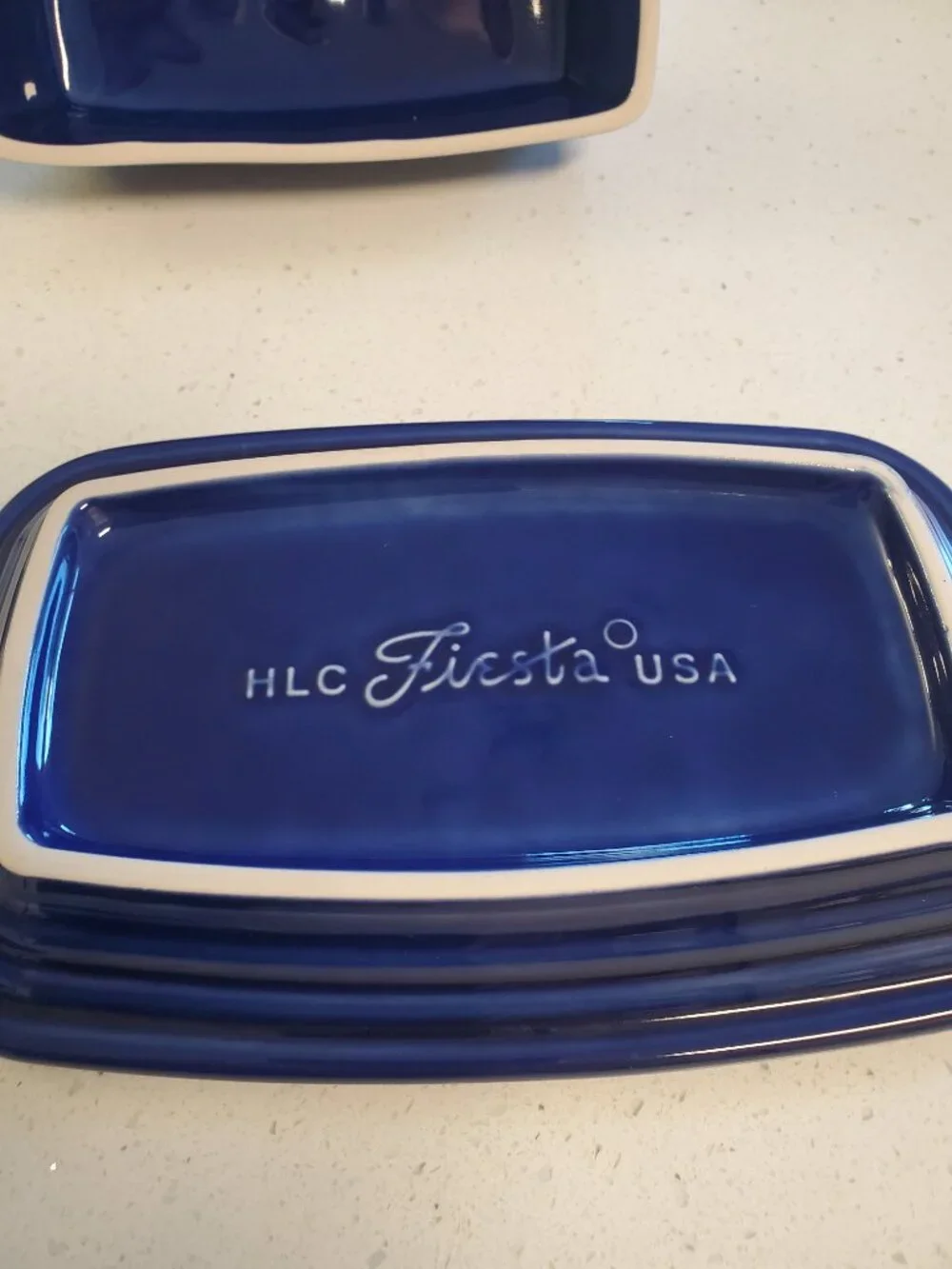Fiesta Large Colbalt Butter Dish